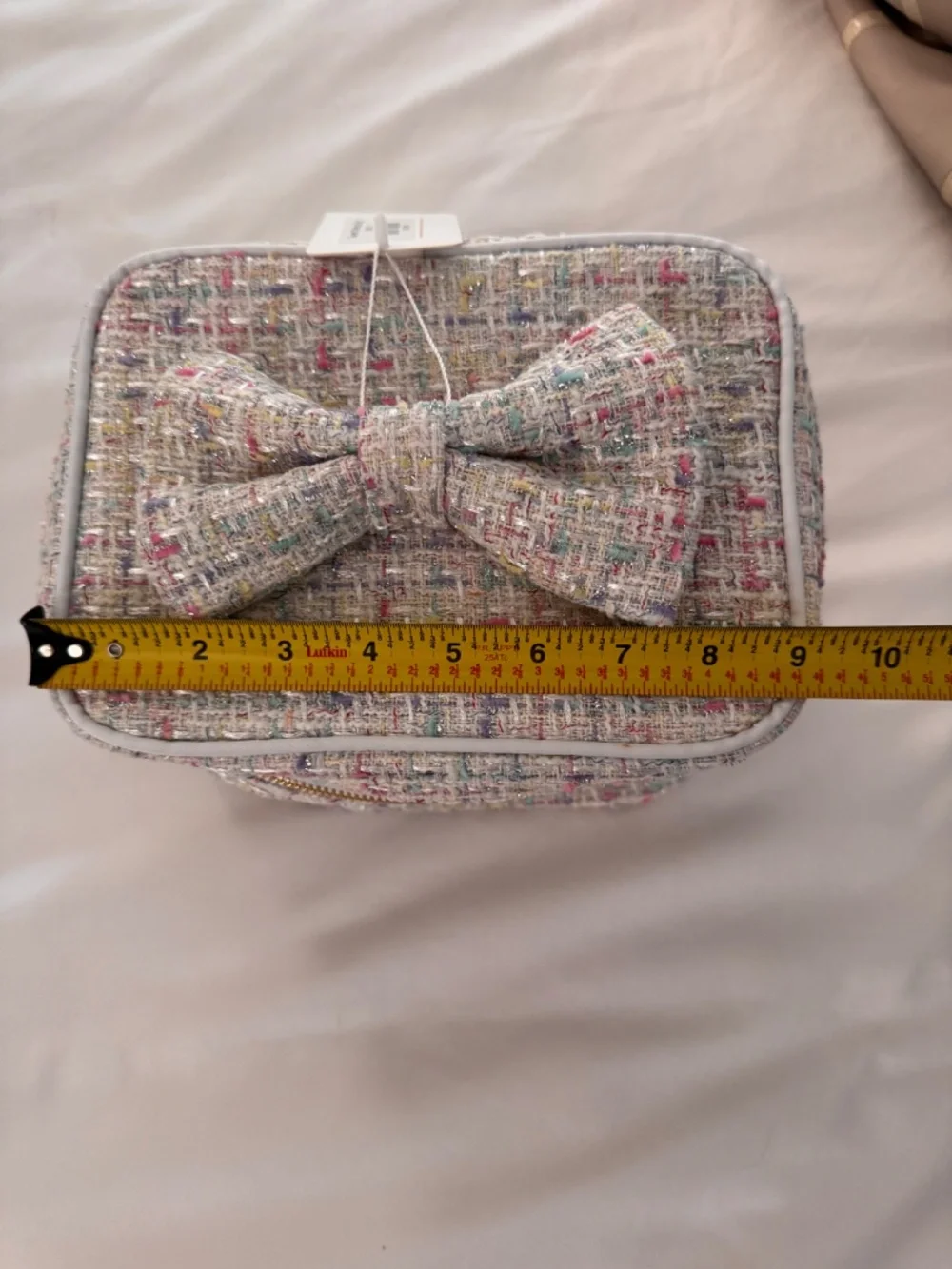 NWT Tweed Pastel Makeup Train Case
